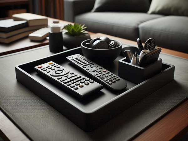 2 Bowls Remote Holder