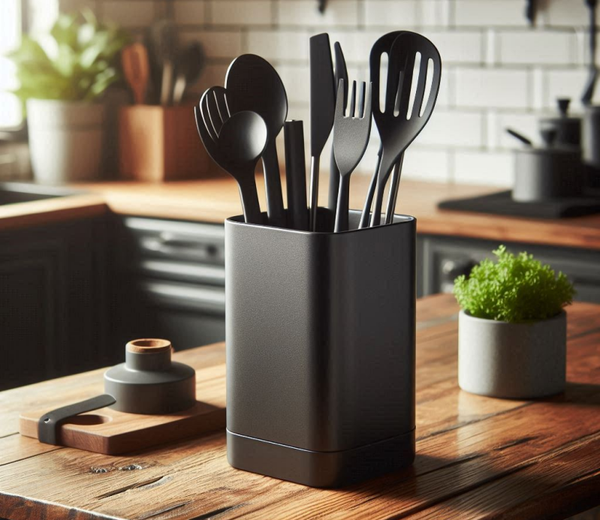 "Square Pot" Utensil Holder