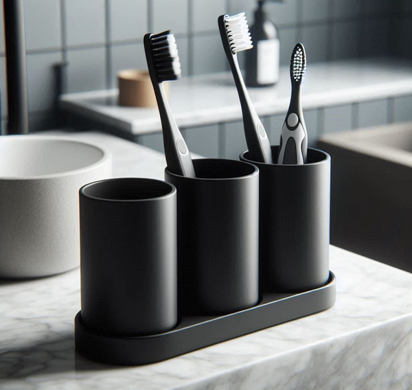 3 Cups Toothbrush Set