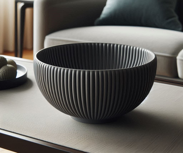 Round Ribbed Bowl