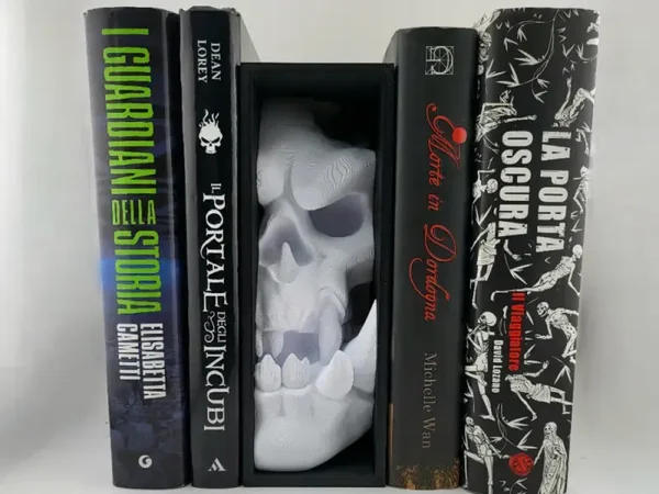Book Nook Orc Skull