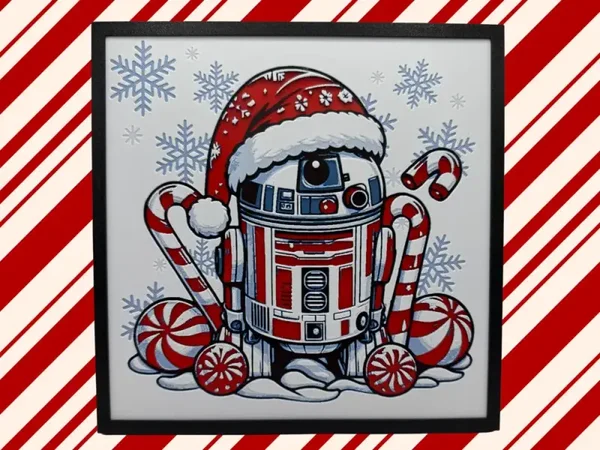 R2D2 - Christmas Candy Cane Hueforge
