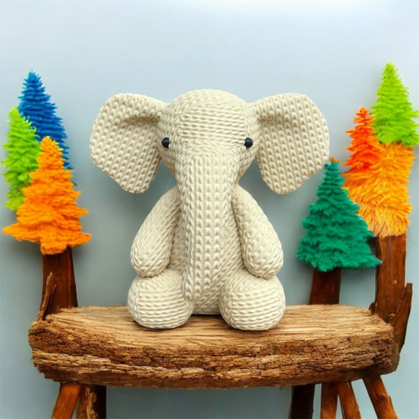 Snug Knitted Elephant