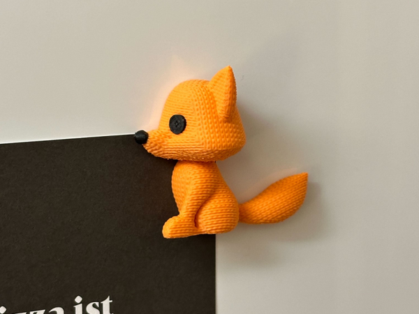 Knitted Fox Fridge Magnet