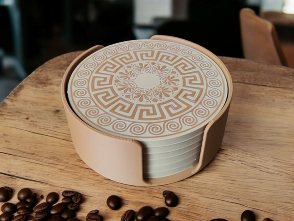 6 Greek Design Coasters