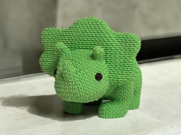 Cute Knitted Triceratops
