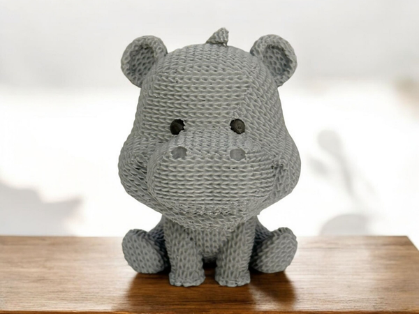 Cute Knitted Hippo