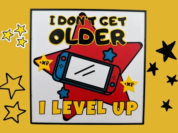 I Level Up Gamer Sign Hueforge