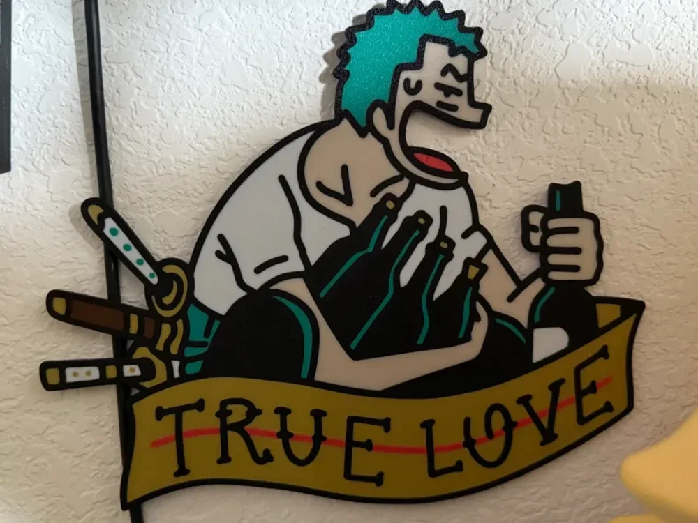 Zoro One Piece Wall Art Tattoo Style