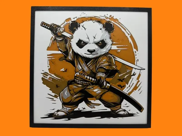 Panda Samurai Hueforge
