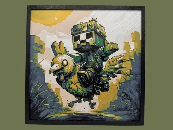 Chicken Jockey - Minecraft Hueforge