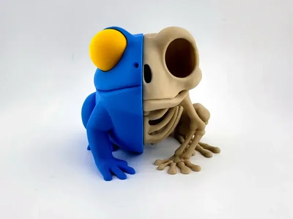 Half Kawaii Frog Half Skeleton