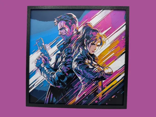 Officer K and Joi - Blade Runner 2049 Hueforge