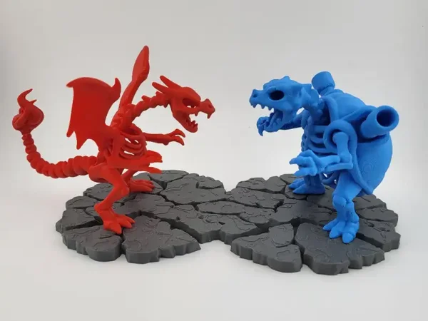 Charizard vs Blastoise Skeleton