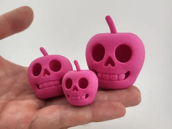Pink Trio Halloween Skull Apples