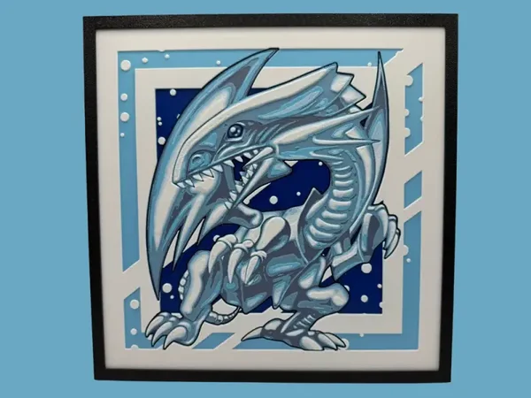 Blue Eyes White Dragon - Yu-Gi-Oh Hueforge