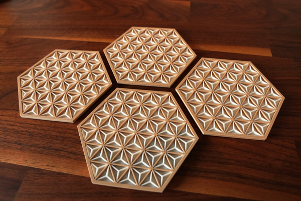 4 Kumiko Coaster Set