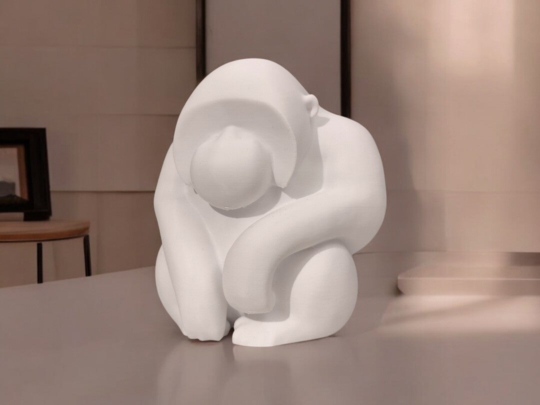 Thoughtful Ape Sculpture