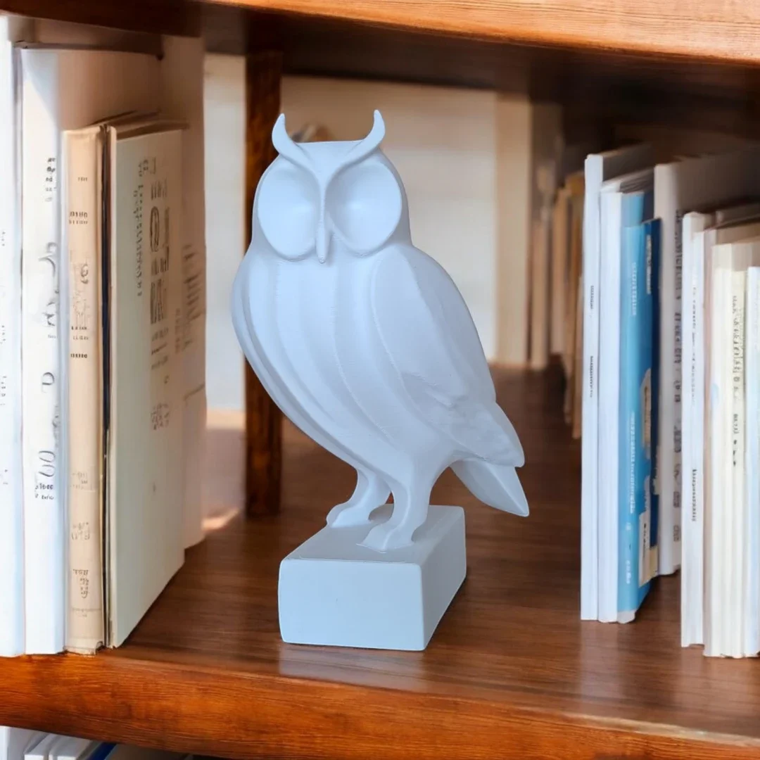 Minimalist Owl Sculpture