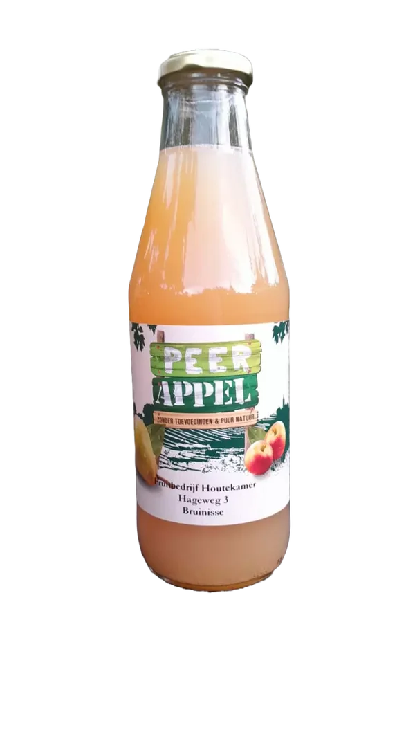 Fles “vers fruitsap peer-appel” (0,75 liter)