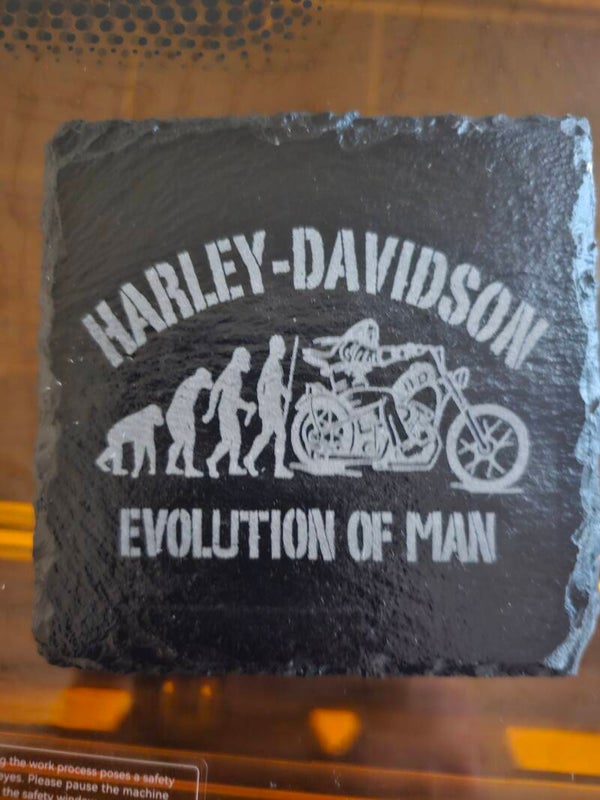 H.D. SLATE COASTER SET OF 4