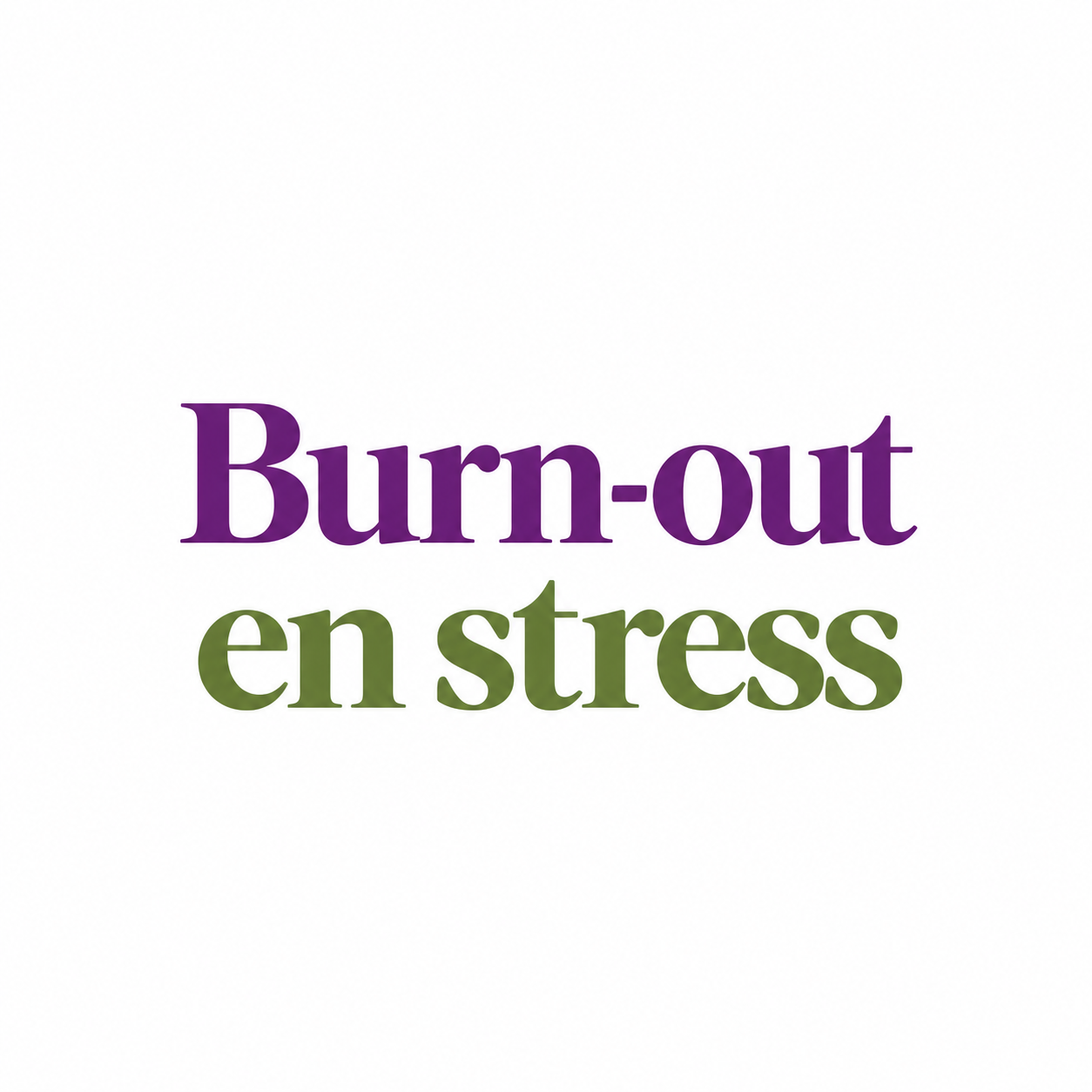 Burn-out & stress