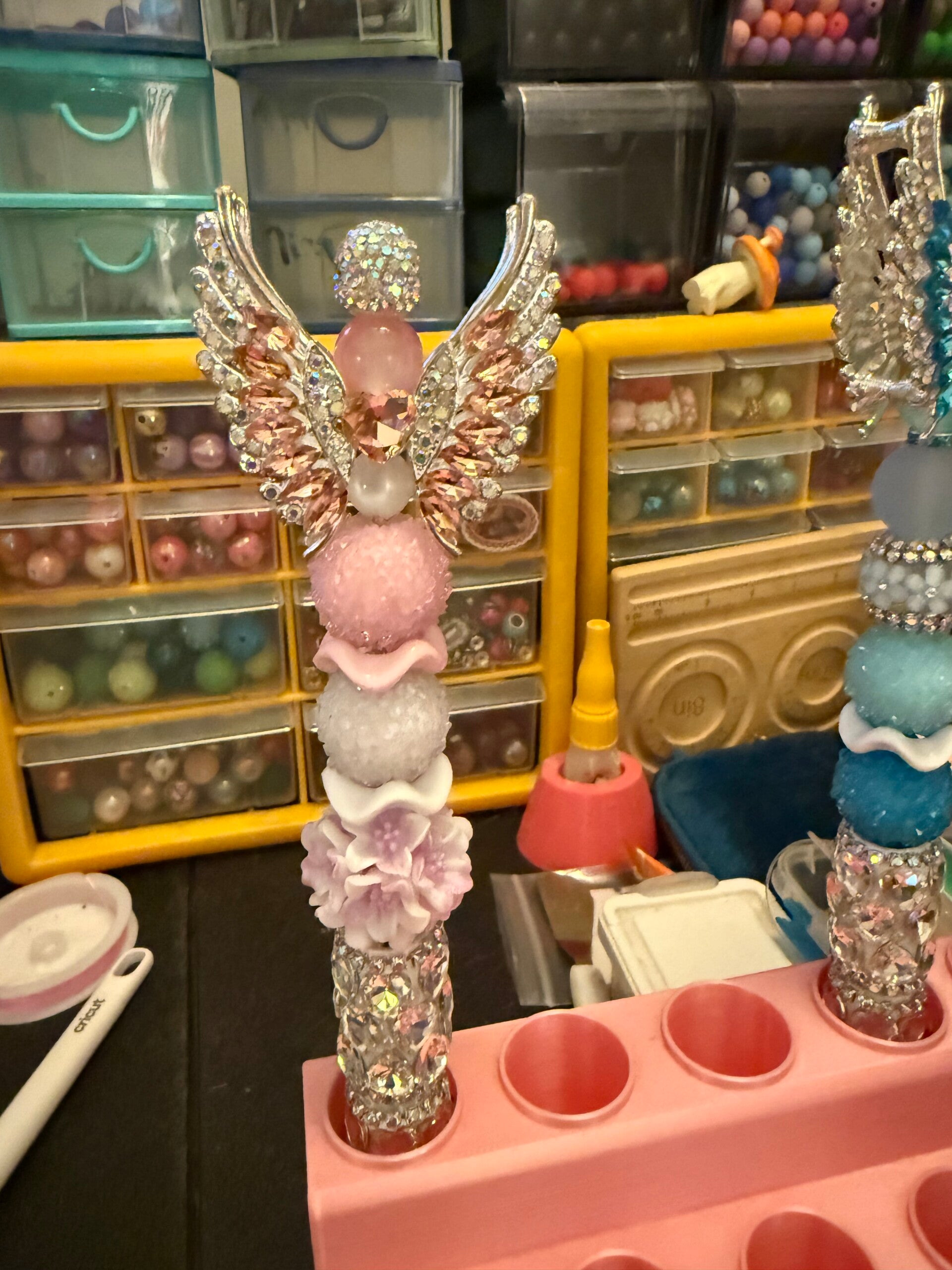 Metal beaded pens