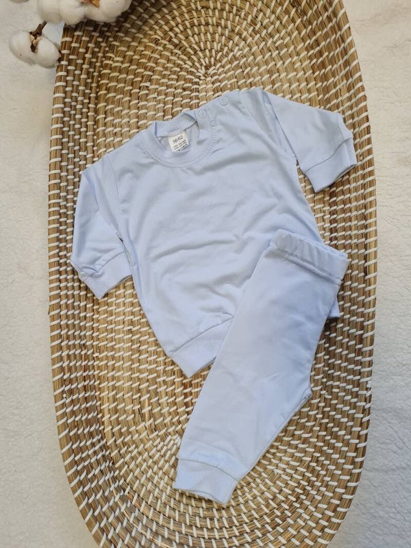 Pyjama met bedrukking Baby blauw