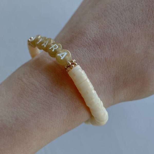 Armband katsuki Parelmoer beige