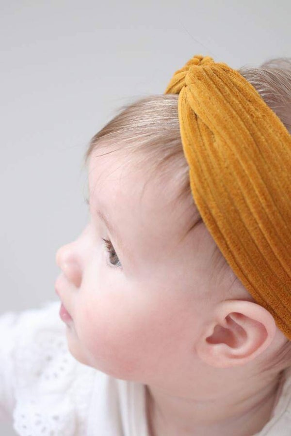 Twisthaarband cognac