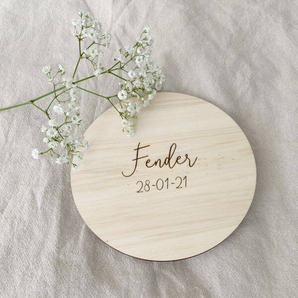 Naambordje geboortedatum