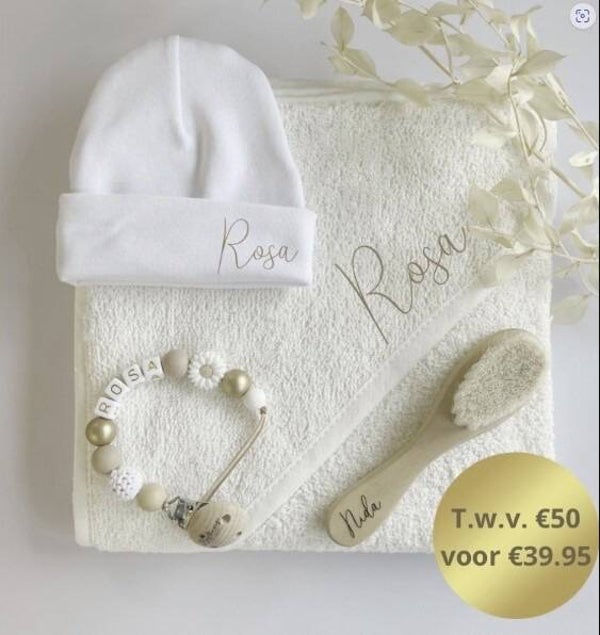 Cadeauset Wit Badstof