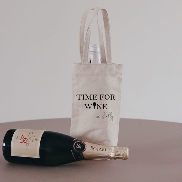 Wijntas time for wine beige