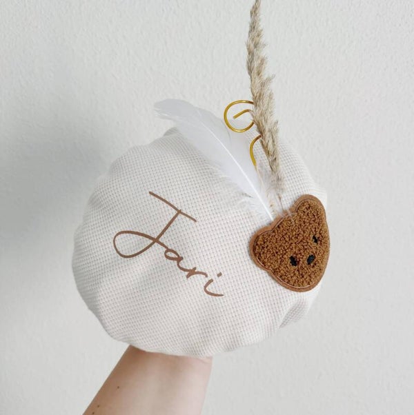 Pietenmuts Beige teddybeer met naam