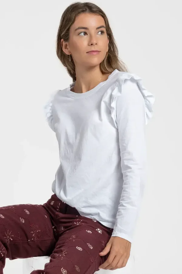 CAMISETA BÁSICA VOLANTES