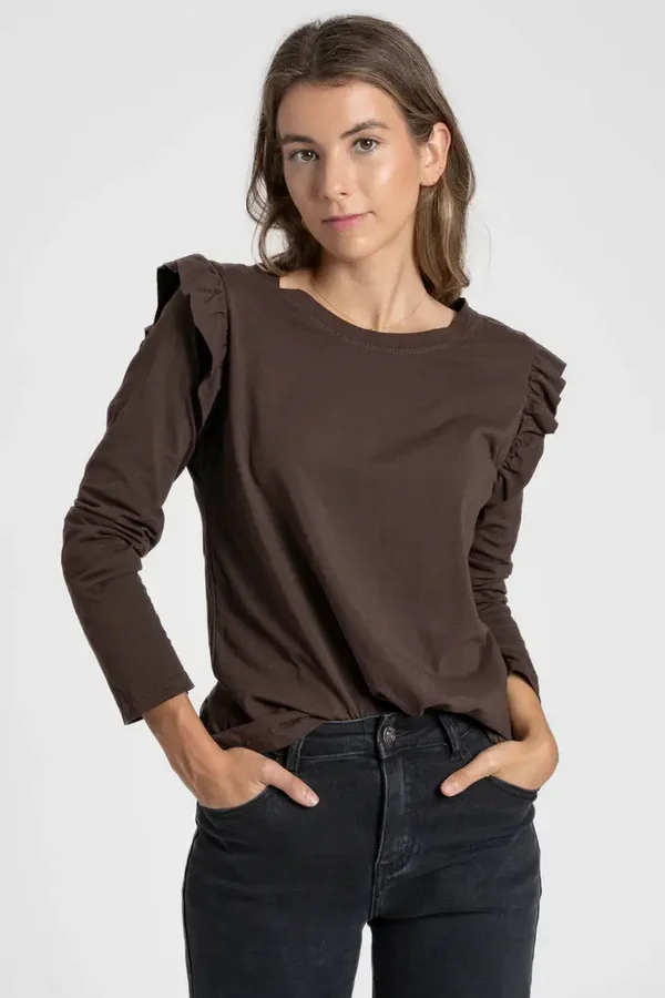 CAMISETA BÁSICA VOLANTES