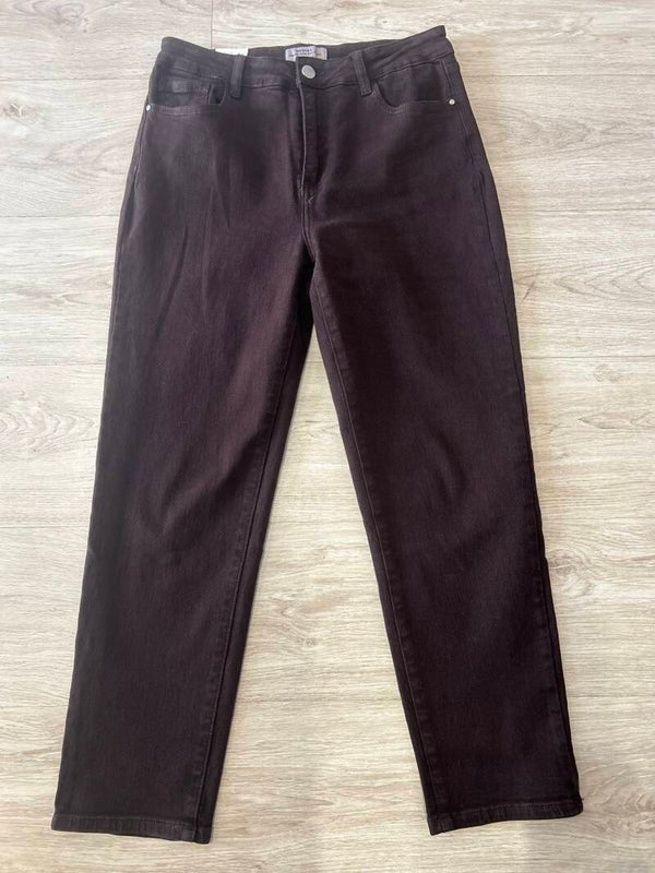 JEANS MOM FIT CHOCOLATE