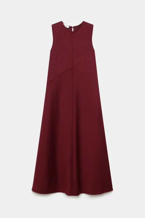 VESTIDO LARGO BURDEOS