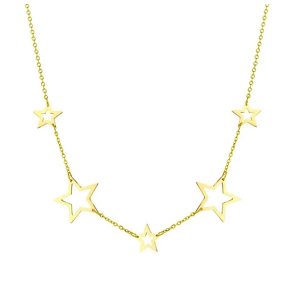 gouden sterren ketting
