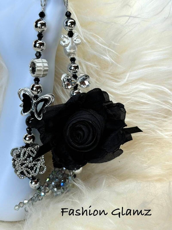 Zwarte telefoon/tashanger