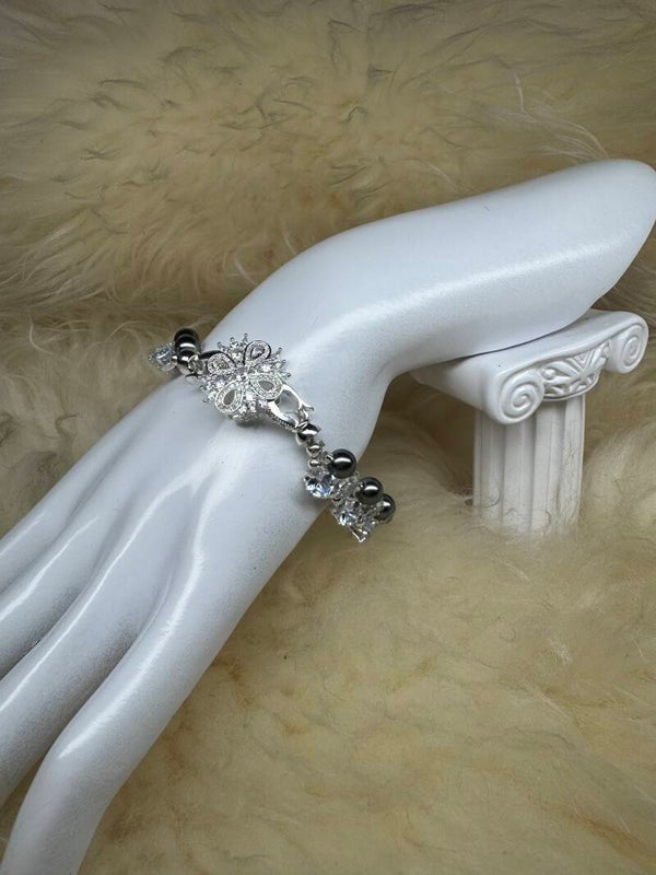 Fancy bracelet black pearl