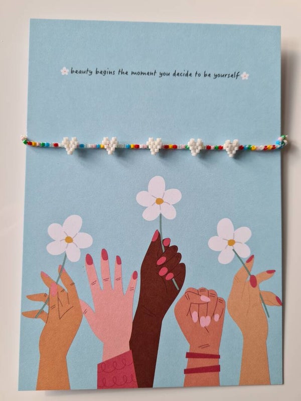 AANTREK ARMBAND *love hartjes