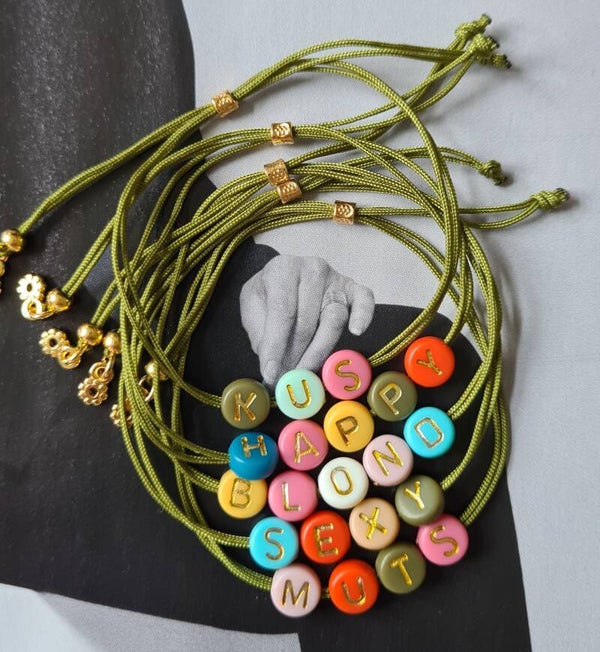 AANTREK ARMBAND *woordjes