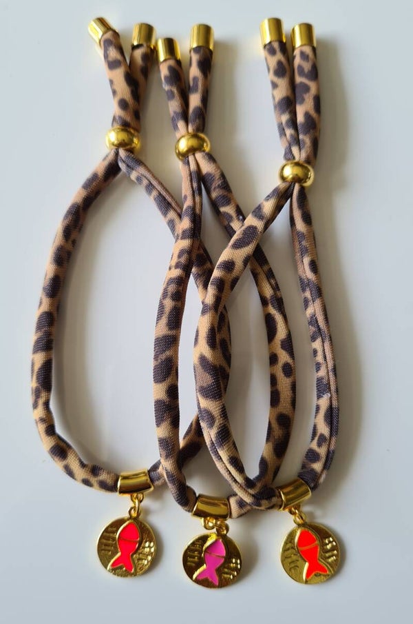 AANTREKARMBAND *vis & panterprint