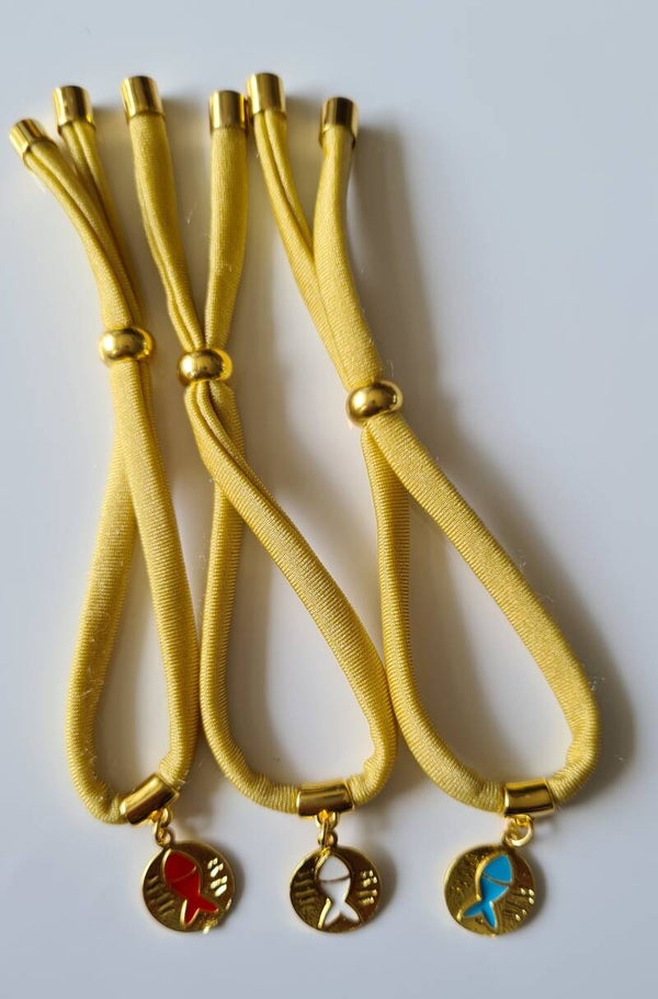 AANTREKARMBAND *vis & gold