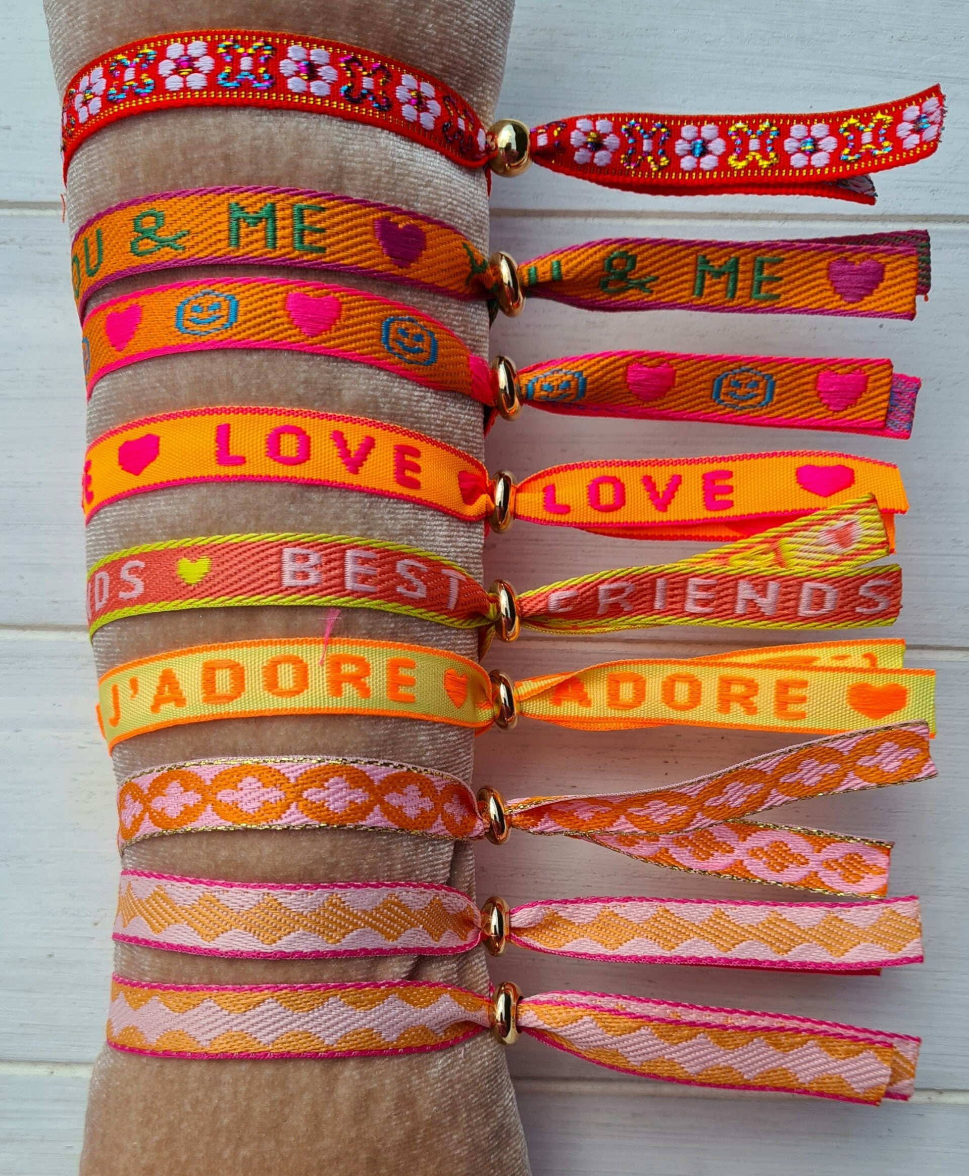 AANTREKARMBAND *lint&tekst🧡oranje