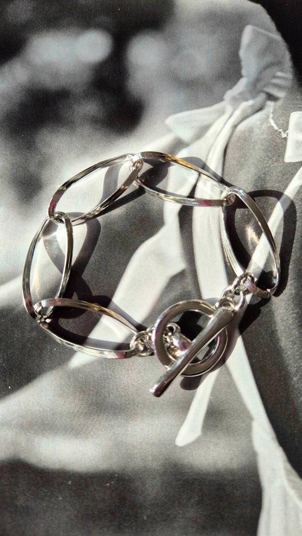 ARMBAND *schakel open zilver