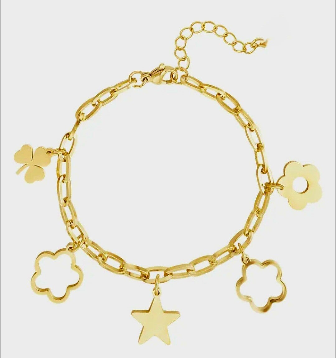 ARMBAND *schakel met bedels