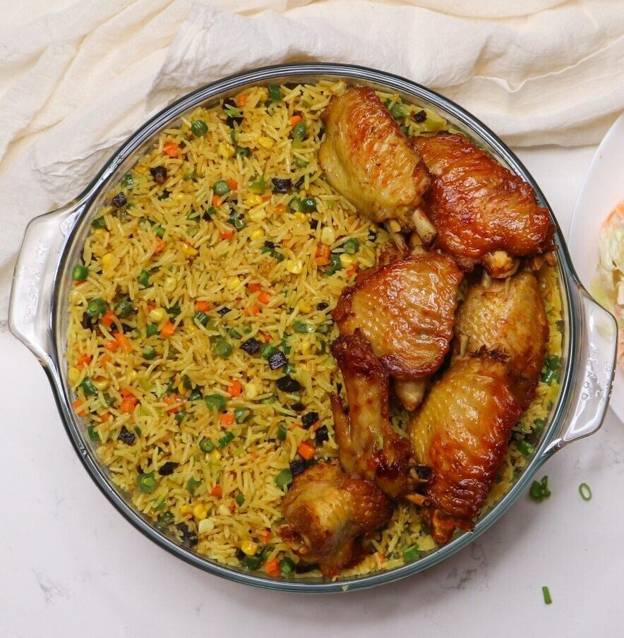 Fried rice with 6 wings