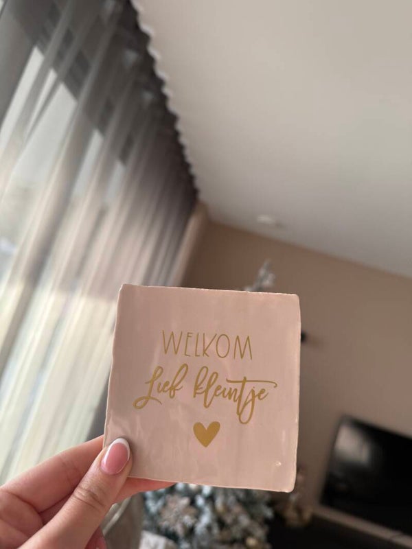 Welkom lief kleintje - tegeltje